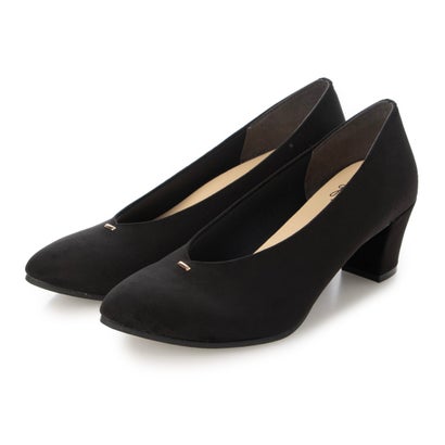 ギャザー gather レディースポインテッドパンプス （BLK/SW）