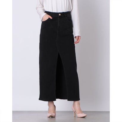 ガウディ GAUDI フロントスリットロングデニムスカート （BLACK）