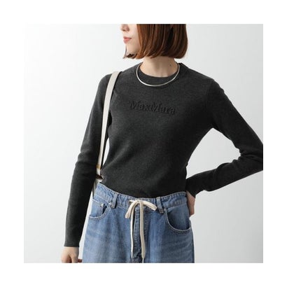 マックスマーラ Max Mara MAX MARA ニット TICINO クルーネック 凸凹ロゴ （003/チャコールグレー）｜LOCOMALL（ロコンド公式ストア）