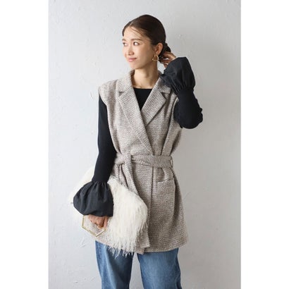 ボンジュールサガン BONJOUR SAGAN ヘリンボーンジレ （BEIGE）