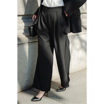 ボンジュールサガン BONJOUR SAGAN スーツ地ツイルタックパンツ （BLACK）