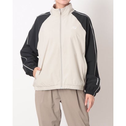 ニュー平衡にする New Balance レディース プルオーバー Brushed Tricot Lined Woven Track Jacket AWJ53171 （ベージュ）