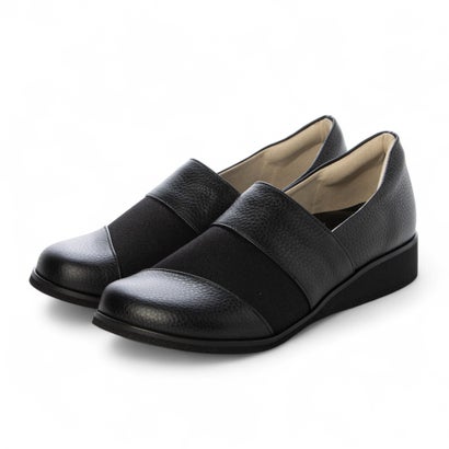 トキミノクツ 時見の靴 【5E】牛皮コンフォートデザインスリッポン （黒いこと）