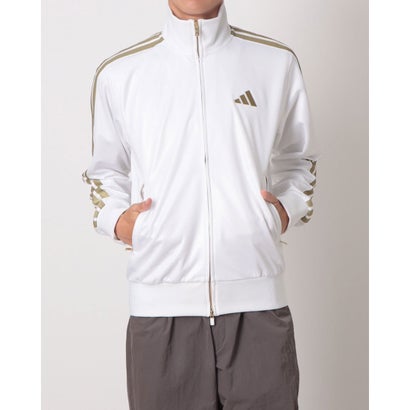 アディダス adidas メンズ ニットジャケット Staygoldレギュラーフィット トラックトップ KA1255 （ホワイト/ゴールドメタリック）
