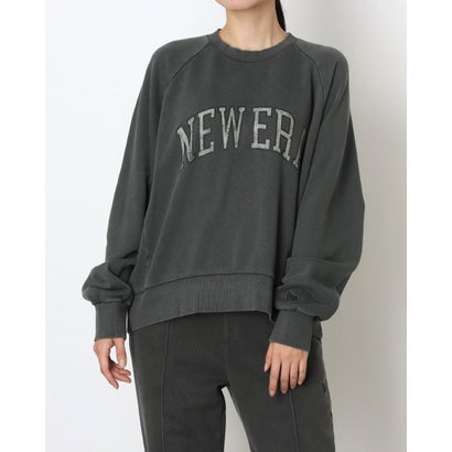 ニューエラ NEW ERA レディース スウェットトレーナー WS SWEAT CREW NECK GARMENT DYE CHA 14674712 （チャコールグレー）