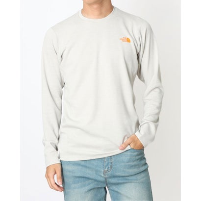 ザ・ノース・フェイス THE NORTH FACE メンズ トレッキング 長袖Tシャツ L/S QD Mid Crewロングスリーブキューディーミッドクルー NT62516 （ホワイトミックスグレー）