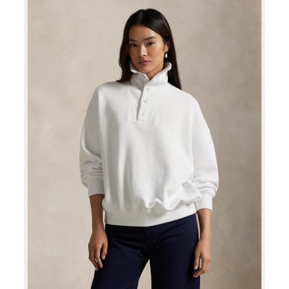 ポロ ラルフ 置き目レン POLO RALPH LAUREN リブトリム モックネック ティーシャツ （100白いこと） その他-レディースファッション