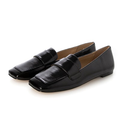 スティーブ マデン STEVE MADDEN スクエアトゥフラットローファー （ブラック）