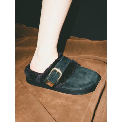 スティーブ マデン STEVE MADDEN ファーバックルサボ （ブラック）｜LOCOMALL（ロコンド公式ストア）