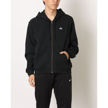 ナイキ NIKE メンズ スウェットフルジップ ナイキSB ESSNTL LOフルジップ フリース L/S フーディ FZ8797010 （ブラック/(ホワイト)）