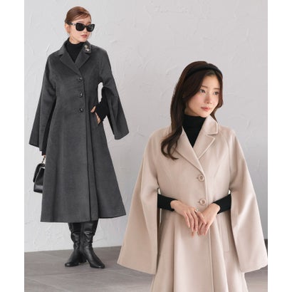 ルイルエブティック RUIRUE BOUTIQUE 2WAY ケープスリーブ チェスターコート | アウター / ウールコート / コート / ロングコート (グレージュ)|LOCOMALL(ロコンド公式ストア)