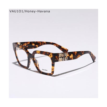 ミュウミュウ Miu Miu MIUMIU メガネ VMU 04U スクエア ウェリントン （VAU-1O1/Honey-Havana）