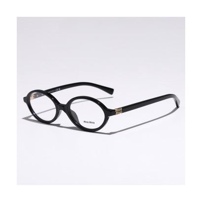 ミュウミュウ Miu Miu MIUMIU メガネ VMU 01X オーバル型 セルフレーム （1AB-1O1/BLACK）