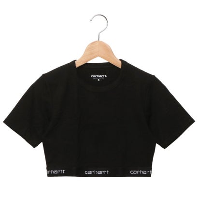 カーハート ワークインプログレス Carhartt WIP Tシャツ カットソー Carhartt WIPウイメンズスクリプトクロップトップ クロップド丈 ブラック レディース I033222 089 （BLACK）