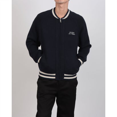 ゲス GUESS UNI L/Slv Zip-Up Cardigan Sweater （NVY）｜LOCOMALL（ロコンド公式ストア）
