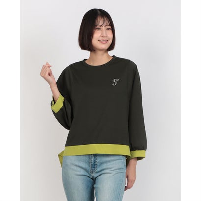 エグランティーヌ EGLANTINE 配色切り替えプルオーバー （カーキ）