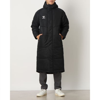 ヒュンメル hummel メンズ 長椅子厚地の外套 パデッドロングコート HAW8115AP （黒いこと_白いこと）