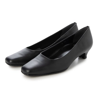 シプレ CHYPRE 3.5cmスクエアトウプレーンパンプス （ブラック）