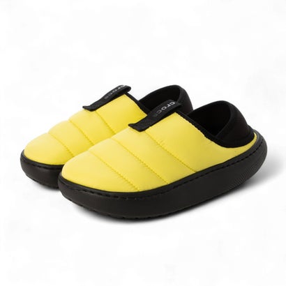 crocs クロックス CLASSIC PUFF MOC 暖かボア 2WAY 軽量 レディースシューズ スリッポン 踵が踏める(クラシックパフモック) 210706 77K サイバーイエロー/マルチ 7,227円