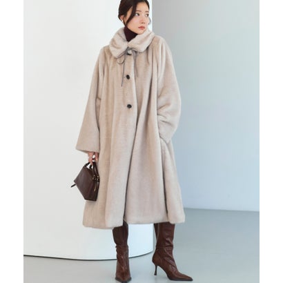 ルイルエブティック RUIRUE BOUTIQUE フラッフィー シンセティック ファー コート ｜ アウター / ファーコート / コート / ロングコート / エコファーコート （サンドベージュ）
