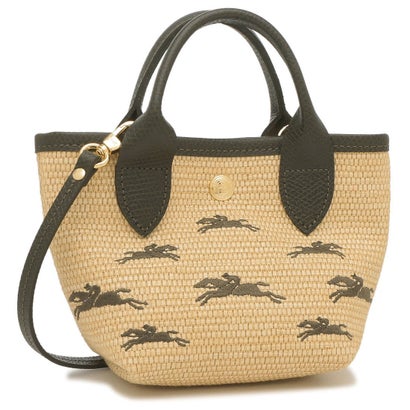 ロンシャン LONGCHAMP ショルダーバッグ ハンドバッグ パニエ プリアージュ XSサイズ かごバッグ カーキグリーン レディース LONGCHAMP 10206 HCF 292 （KHAKI）
