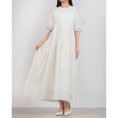 クラネ CLANE BUBBLE FRILL ONEPIECE （WHITE）