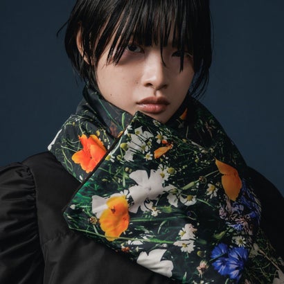 ノントーキョー NON TOKYO プリント中綿マフラー（PRINT PADDING MUFFLER） （A. FLOWER）｜LOCOMALL（ロコンド公式ストア）