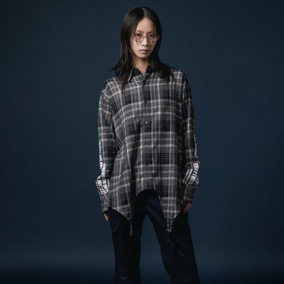 ノントーキョー NON TOKYO 2WAフランネルチェックシャツ(2WAY FLANNEL CHECK SHIRT) (C. BLACK)|LOCOMALL(ロコンド公式ストア)