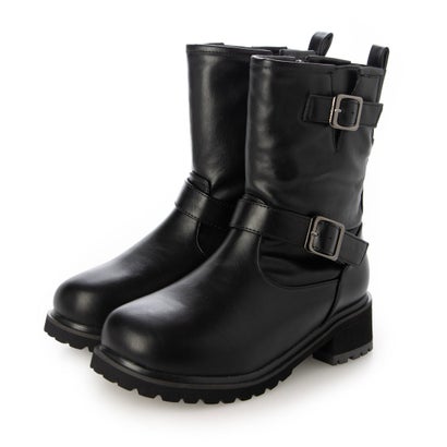 ラ 毛革ファ シューズ la farfa SHOES 厚底 応用科学者ブーツ （BLK）