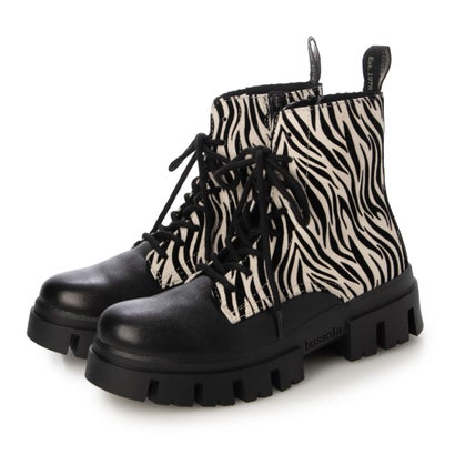 bussola ブソラ CORVARA   ボリュームソールレースアップブーツ（SILK SUEDE ZEBRA BLACK）
