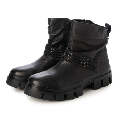ブソラ bussola ブソラ  CORVARA  アンクルベルトブーツ （SHEEP MORBIDA BLACK）