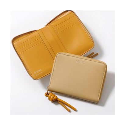 ロエベ LOEWE LOEWE 二つ折り財布 KNOT COMPACT CEM1CWZX01 （DARK-BUTTER/SUNFLOWER）