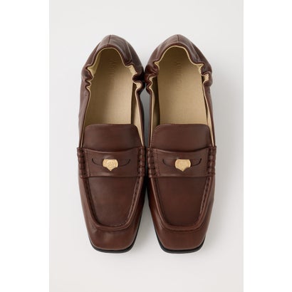 SQUARE TOE LOAFER 踵 BRN