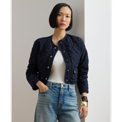 ローレン ラルフ ローレン LAUREN RALPH LAUREN ダイヤモンドキルテッド クロップド ジャケット (410ネイビー)|LOCOMALL(ロコンド公式ストア)