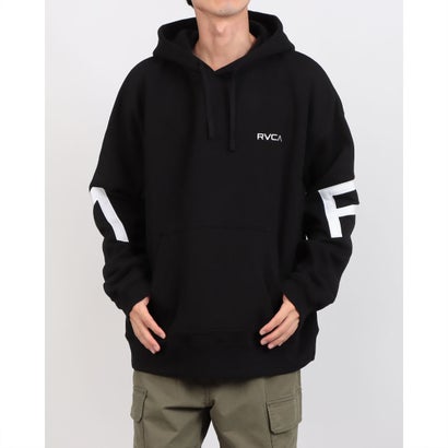 ルーカ RVCA メンズ アウトドア心地好い スウェットパーカー BACK SIDE ARCH RVCA 固定ディスク サーフ スウェットパーカー BF042015 （BLK）