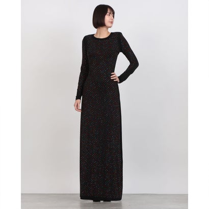 デニーローズ DENNY ROSE カラービジューポイントロングドレス （BLACK）