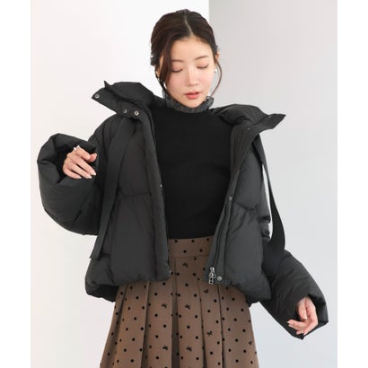 ルイルエブティック RUIRUE BOUTIQUE フレンチダウン ｜ グログランリボン フレンチダウン ショートコート ｜ アウター / ダウンコート / ショートダウン / コート （ブラック）