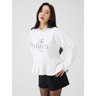 エイミーイストワール EIMY ISTOIRE バリエプリントぺプラムスウェットトップス （WHITE）｜LOCOMALL（ロコンド公式ストア） 11,011円