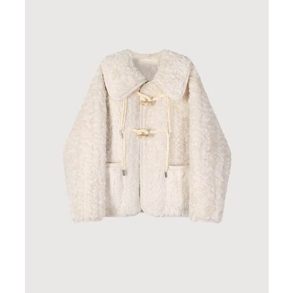 ラポミ プチ LA POMME petit Cute Faux Fur Toggle Coat （Ivory）