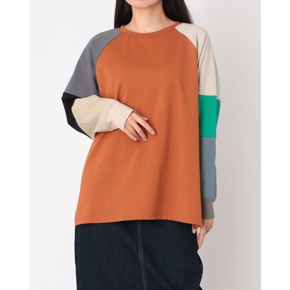 エー・エヌ・エル A.N.L マルチカラー配色トップス （テラコッタ） 9,258円