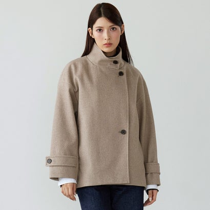 フィローモ Filomo [Filomo]ウールタッチ スタンドカラー コート ショート丈 （モカ）