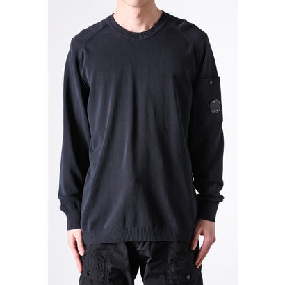 シーピーカンパニー C.P. COMPANY TN Crepe Crewneck Lens Sweater （Black）
