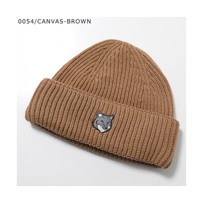 メゾンキツネ MAISON KITSUNE MAISON KITSUNE ニット帽 PM06112KT1022 ニットキャップ （0054/CANVAS-BROWN）