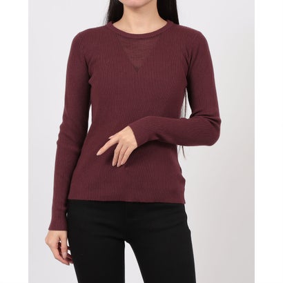 リナシメント RINASCIMENTO デコルテデザインリブニット （Bordeaux Rosso）