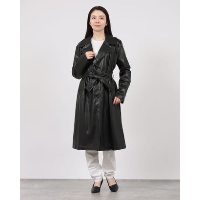 リナシメント RINASCIMENTO フェイクレザーベルテッドルダンゴトCOAT （Nero）
