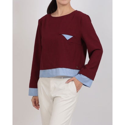 リナシメント RINASCIMENTO ポケットデザインシャツスイッチトップス （Bordeaux Rosso）