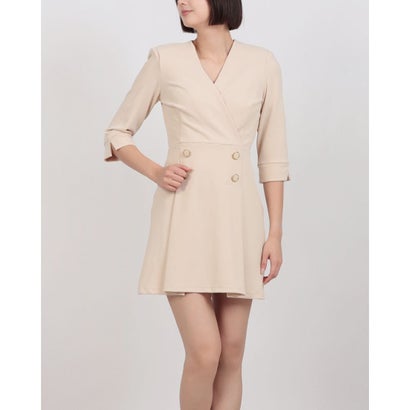 リナシメント RINASCIMENTO ダブルボタンカシュクールワンピース （Beige Chiaro） ワンピース-レディースファッション