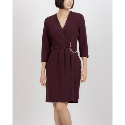リナシメント RINASCIMENTO チェーンポイントタックカシュクールワンピース （Bordeaux Rosso） その他-レディースファッション