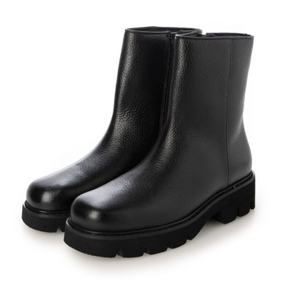 バークレー BARCLAY 【本革】ボリュームソール シルエットショートブーツ （BLK）