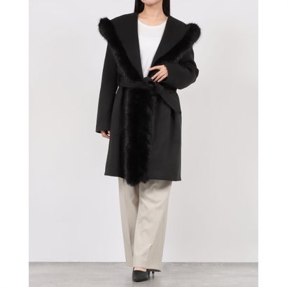 リナシメント RINASCIMENTO ファートリムフーデッドガウンCOAT （Nero）